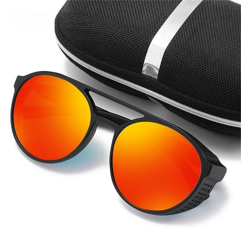 (image for) Men's Polarized Sunglasses Fashion Round Driving Sun Glasses for Unisex Classic Male Eyewear Travel Hiking Fishing Sunglasses